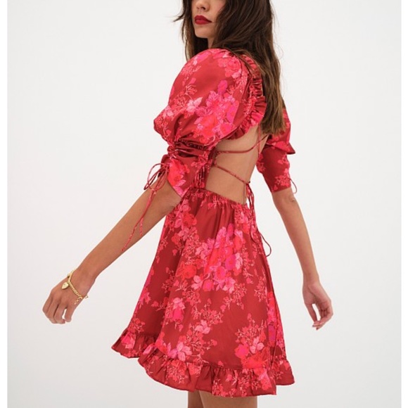 For Love and Lemons Alia Mini Dress Size M - Picture 6 of 7